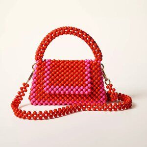NWT kate spade new york x Target - Colorblock Beaded Crossbody Bag - Red/Pink